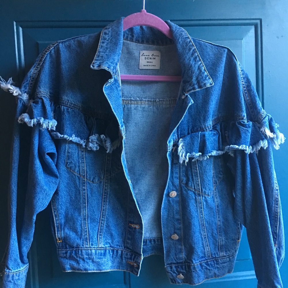 Ruffled Denim Jacket